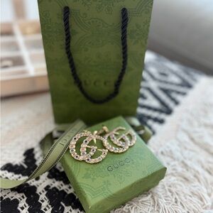 Gucci Marmont Earrings with Multicolor Crystals